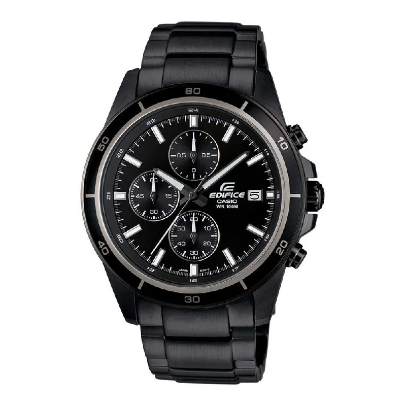 smartwatch for men with fitness and productivity features-Casio Edifice Chronograph Black Dial Men's Watch-EFR-526BK-1A1VUDF (EX206)