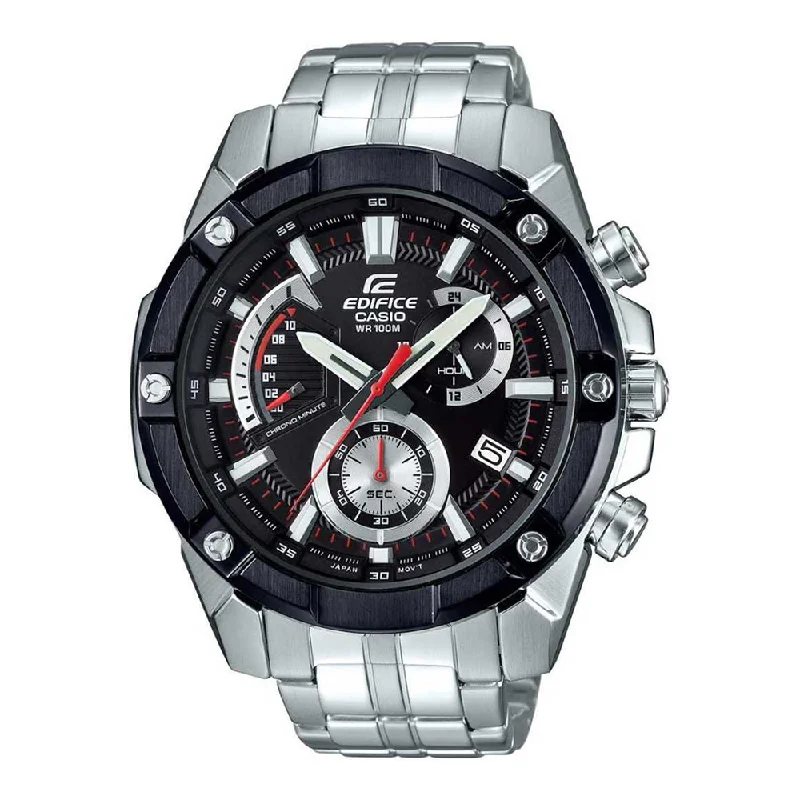 watches with smartwatch functionality for tech lovers-CASIO Edifice Men Black Dial Chronograph Watch EFR-559DB-1AVUDF - EX395