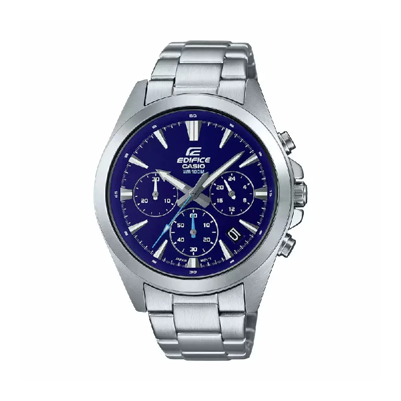 high-quality watches for men with automatic winding-CASIO Edifice Men Chronograph Watch With Stainless Steel Strap - ED545