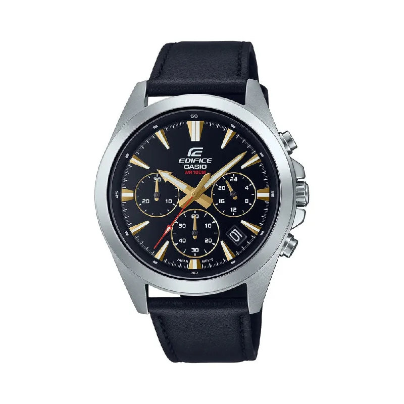 smartwatch for everyday use with fitness tracking-CASIO Edifice Men Round Dial Chronograph Watch - ED542