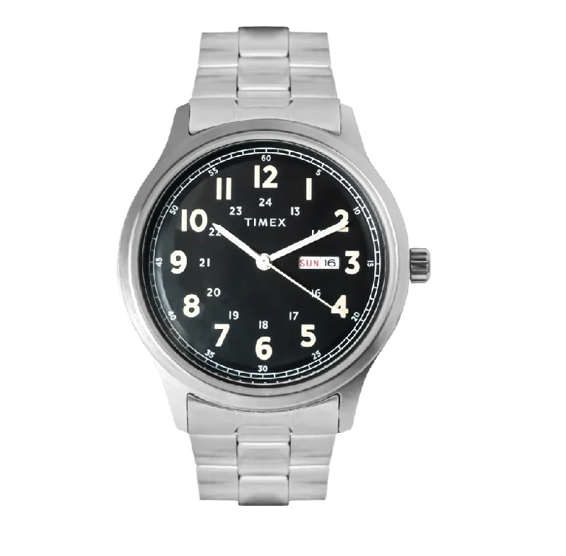 designer watches for men with bold styles-Discoverer Day-Date 39mm Stainless Steel Band