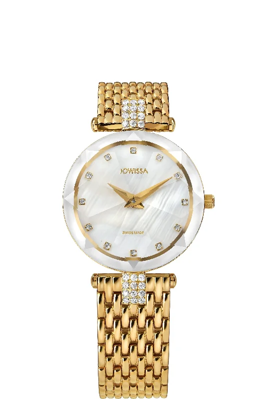 watches with advanced fitness metrics for runners-Facet Strass Swiss Ladies Watch J5.633.M