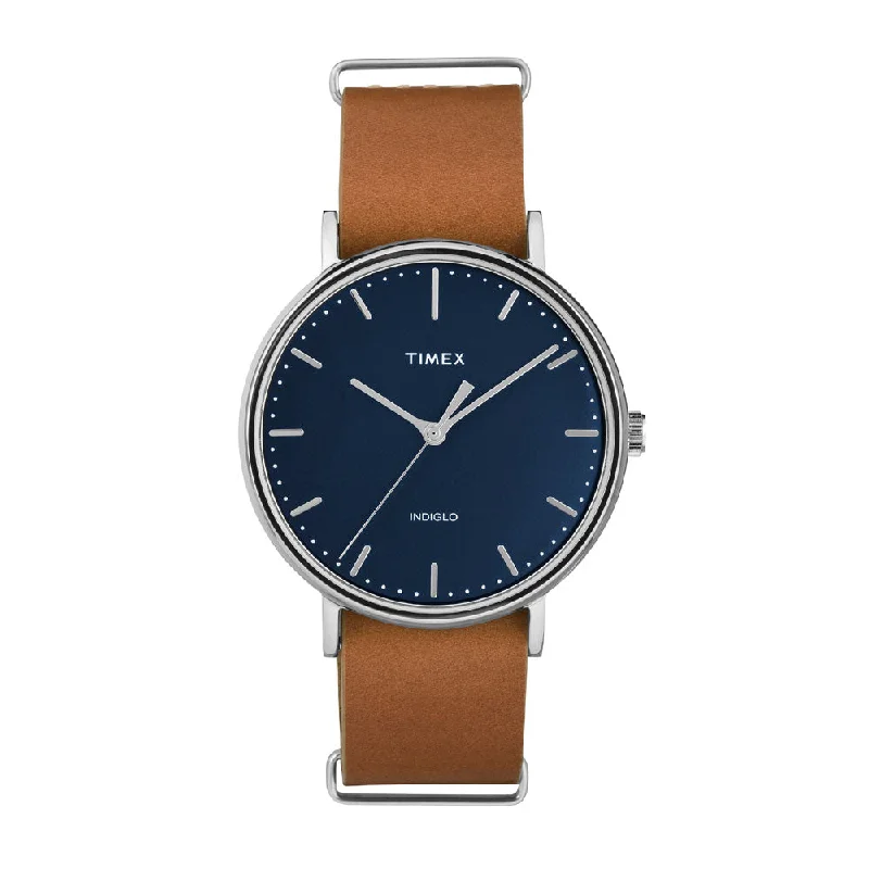 watches with precision quartz movement for accuracy-Fairfield 3-Hand 41mm Leather Band