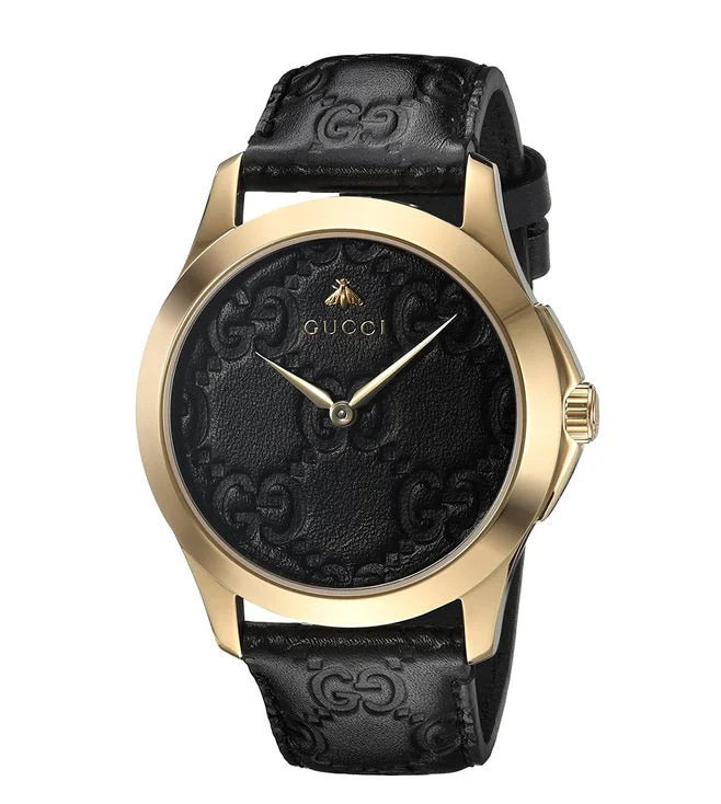 solar-powered watches with multi-functional features-G-Timeless Black & Gold