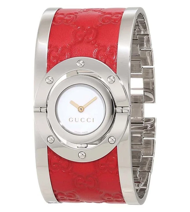 smartwatches with advanced activity tracking for athletes-The Twirl White & Red