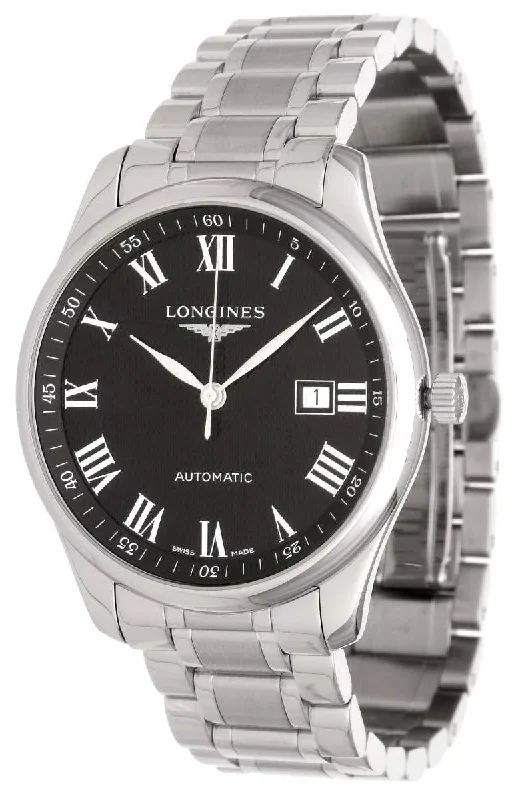 watches for extreme weather with water resistance-Longines Master Collection Automatic Stainless Steel Black Dial Date Mens Watch L2.893.4.51.6