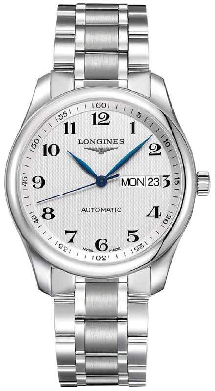 women’s watches with adjustable metal band-Longines Master Collection Automatic Stainless Steel Silver Dial Day/Date Mens Watch L2.755.4.78.6