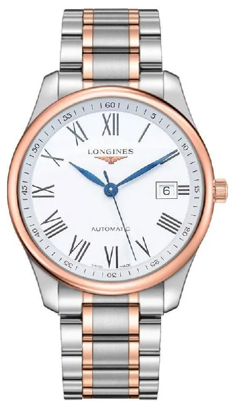 stylish watches for business casual outfits-Longines Master Collection Automatic Two-Tone Stainless Steel White Dial Date Mens Watch L2.893.5.11.7