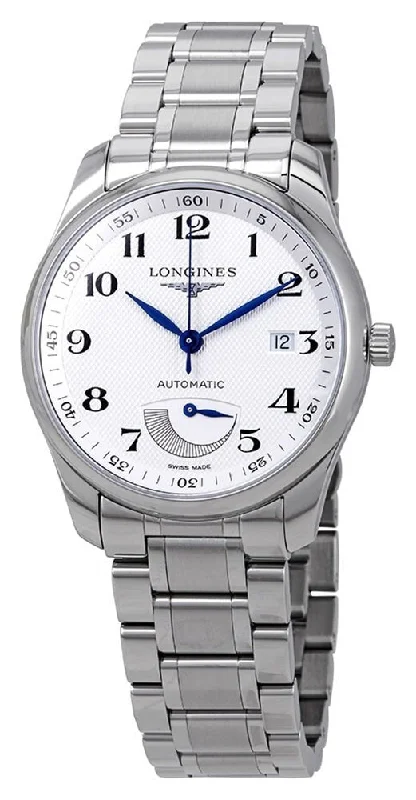 smartwatch for busy professionals with calendar function-Longines Master Collection Power Reserve Automatic Stainless Steel Silver Dial Date Mens Watch L2.908.4.78.6