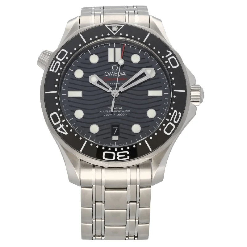 watches for men with thick leather strap for rugged look-Omega Seamaster 210.30.42.20.01.001 42mm Stainless Steel Watch