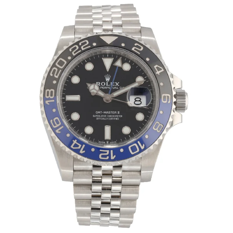 classic women’s watches with gold-tone finish-Rolex GMT Master II 126710 BLNR 40mm Stainless Steel Watch