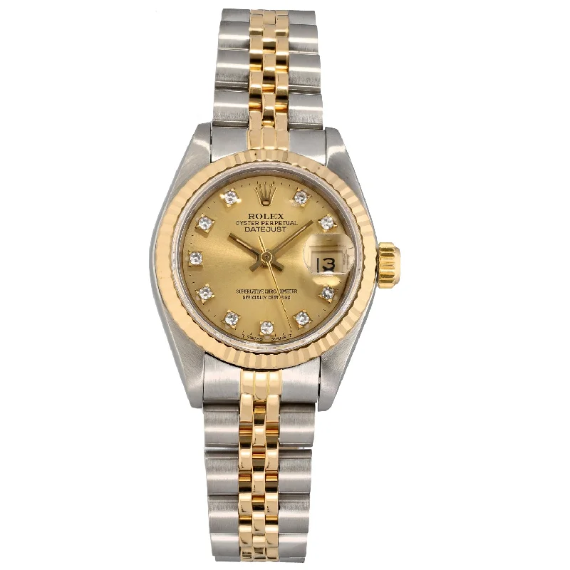 oversized analog watches for men with sporty look-Rolex Lady Datejust 69173 26mm Bi-Colour Watch