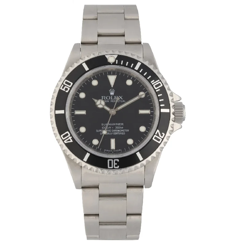 watches with advanced fitness metrics for runners-Rolex Submariner 14060 40mm Stainless Steel Watch