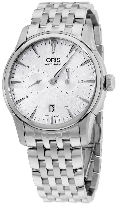 best hybrid smartwatches with fitness features-STORE DISPLAY MODEL Oris Artelier Regulateur Automatic Stainless Steel Mens Watch Silver Dial 749-7667-4051-MB