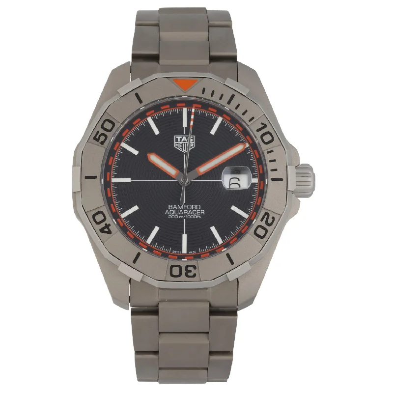 watches with customizable watch face designs-Tag Heuer Aquaracer Bamford Limited Edition WAY208F 43mm Titanium Watch