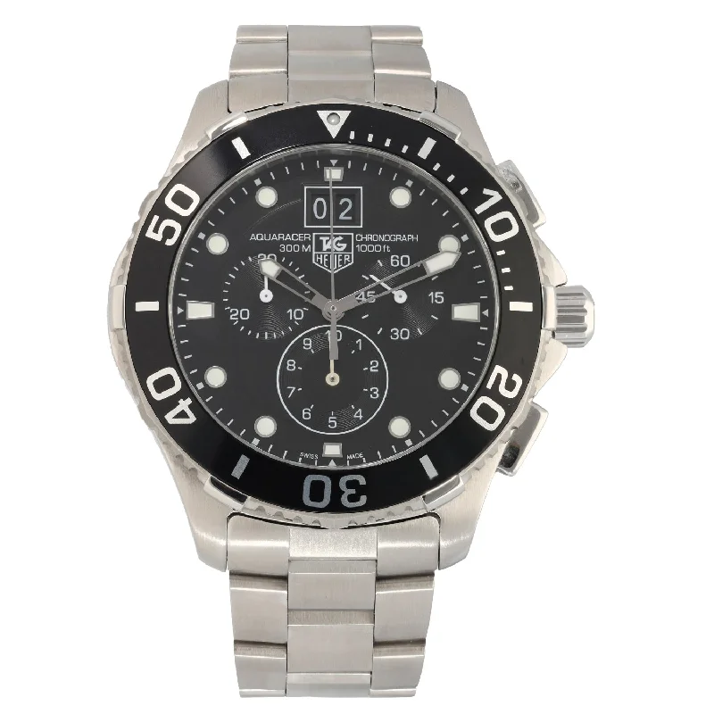 watches with date function for daily use-Tag Heuer Aquaracer CAN1010 43mm Stainless Steel Watch