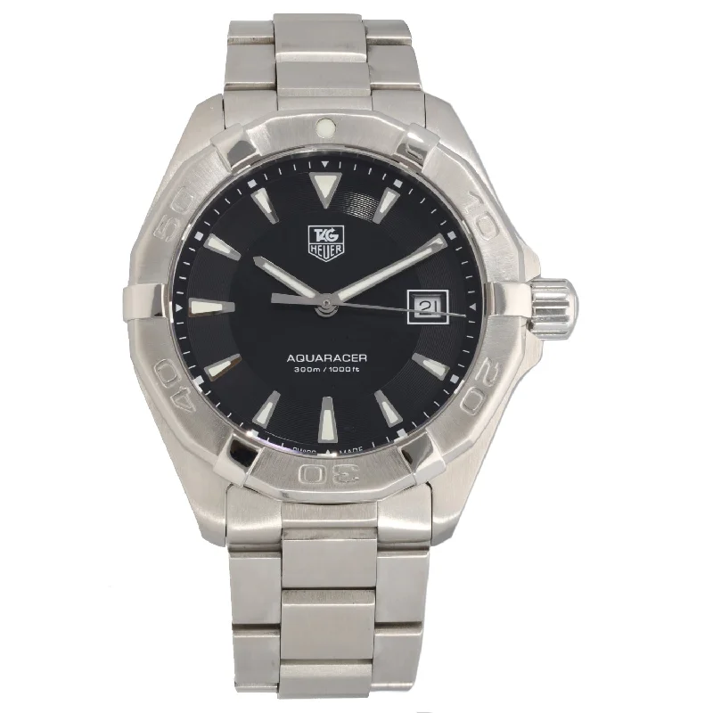 stylish watches for formal events and business attire-Tag Heuer Aquaracer WAY1110 41mm Stainless Steel Watch