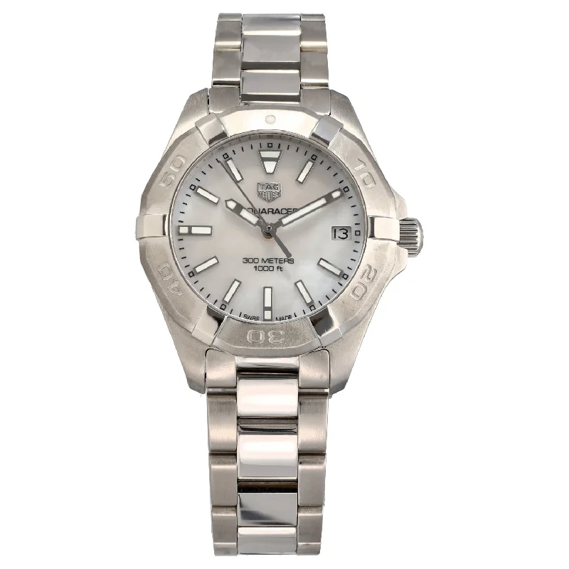 women’s watches with rose gold finish-Tag Heuer Aquaracer WBD1311 32mm Stainless Steel Watch