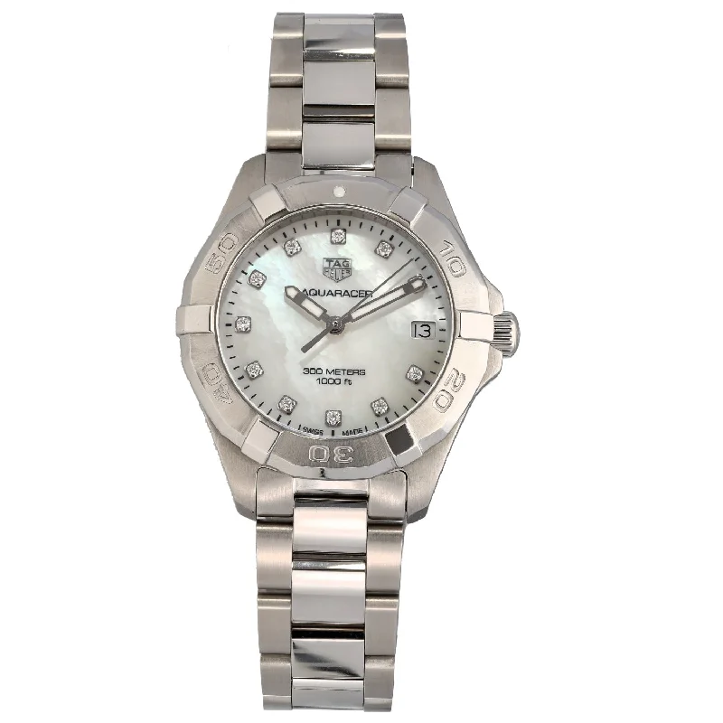 casual watches for everyday wear-Tag Heuer Aquaracer WBD1314 32mm Stainless Steel Watch