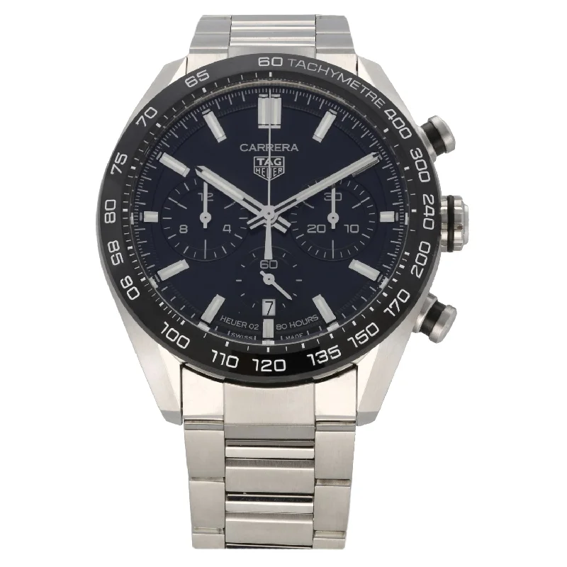 watches with smartwatch functionality for tech lovers-Tag Heuer Carrera CBN2A1B 44mm Stainless Steel Watch