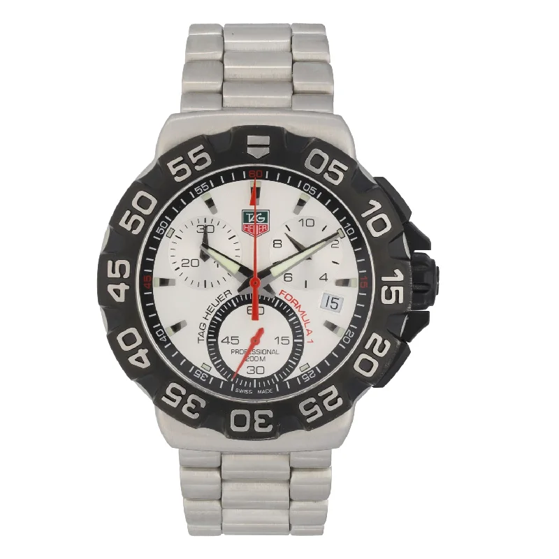 smartwatch with sleep monitoring and stress relief features-Tag Heuer Formula 1 CAH1111 41mm Stainless Steel Watch