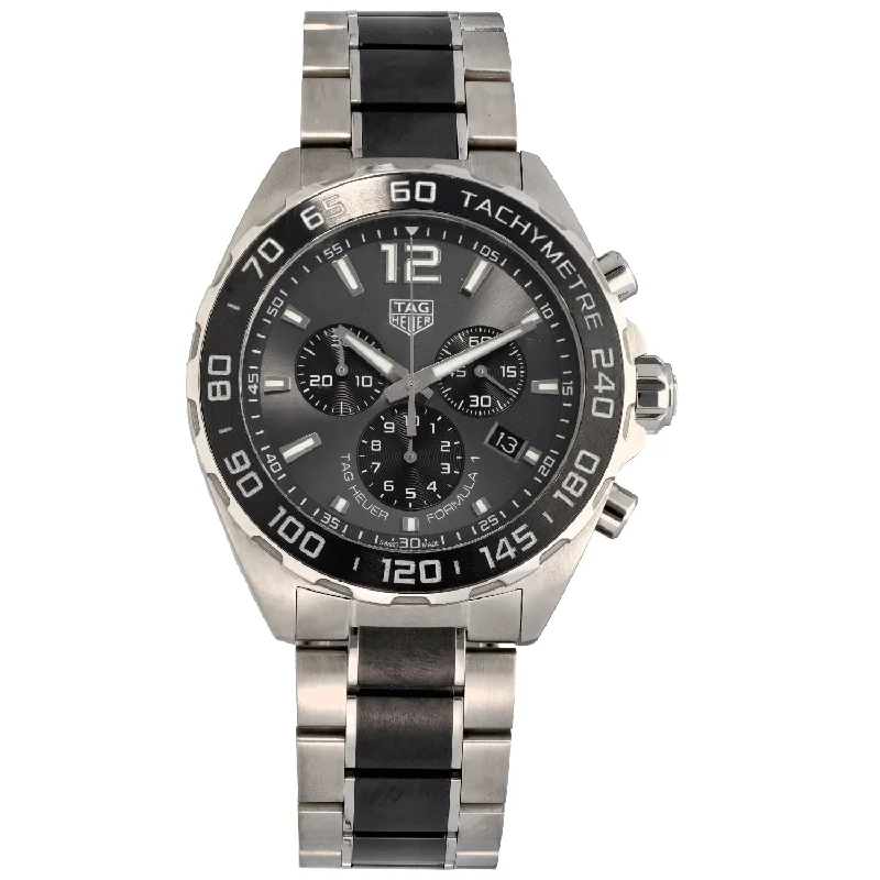 watches for hiking with GPS and altimeter-Tag Heuer Formula 1 CAZ1011 43mm Stainless Steel Watch