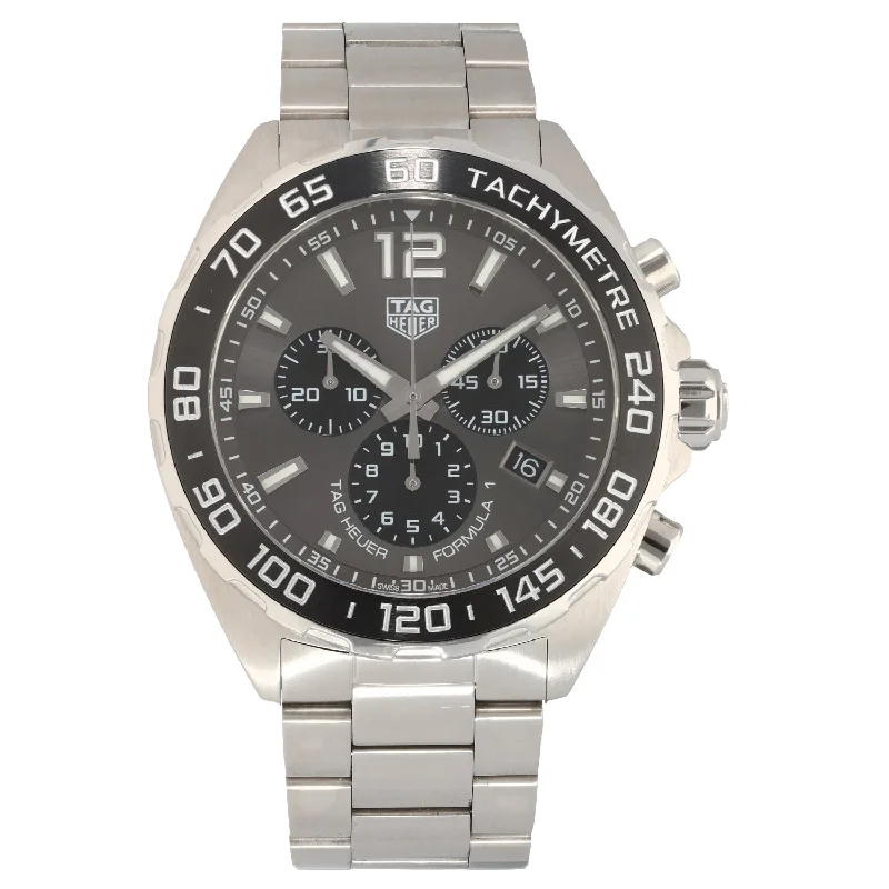 watches with water-resistant features for deep sea diving-Tag Heuer Formula 1 CAZ1011 43mm Stainless Steel Watch