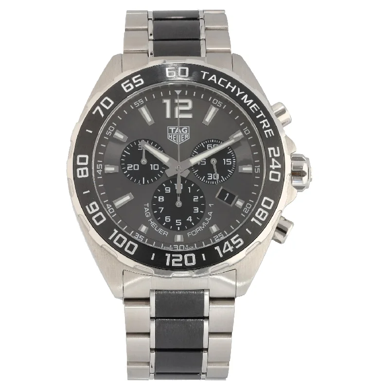 watches for divers with depth sensor and diving functions-Tag Heuer Formula 1 CAZ1011 43mm Stainless Steel Watch