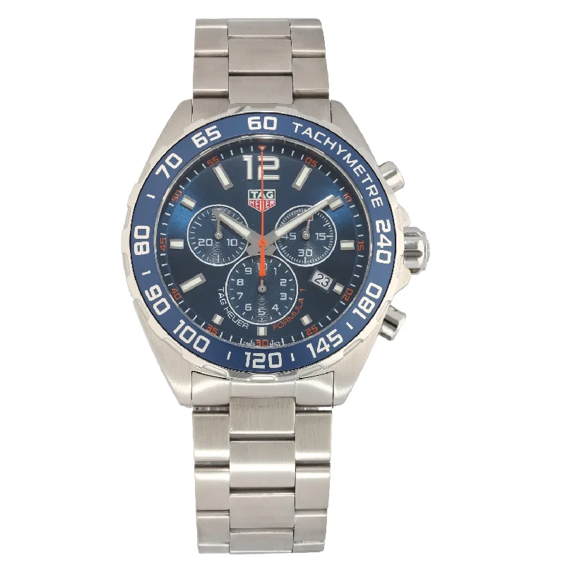 smartwatches for seniors with fall detection-Tag Heuer Formula 1 CAZ1014 43mm Stainless Steel Watch