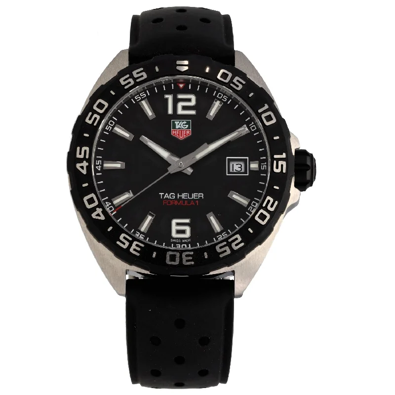 smartwatch with sleep analysis and monitoring-Tag Heuer Formula 1 WAZ1110 41mm Stainless Steel Watch