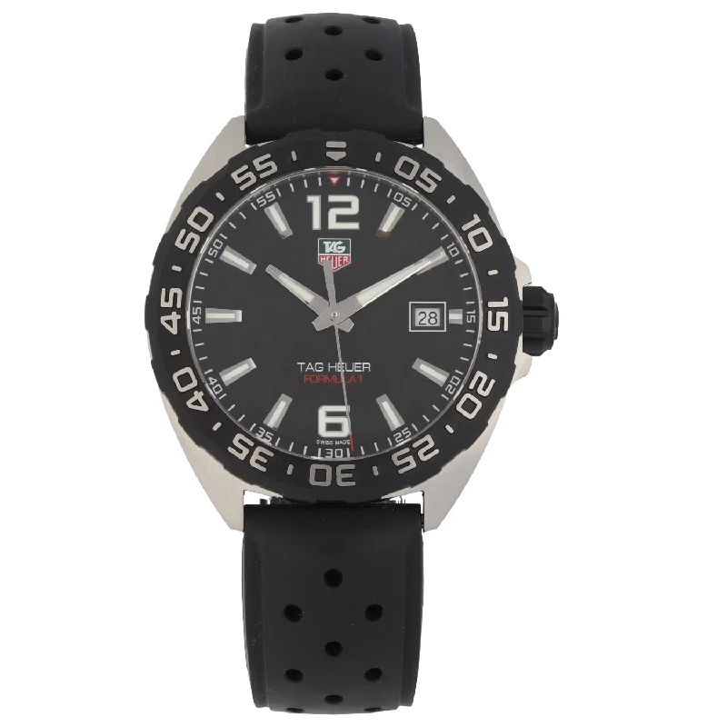 women’s wristwatches with leather strap-Tag Heuer Formula 1 WAZ1110 41mm Stainless Steel Watch