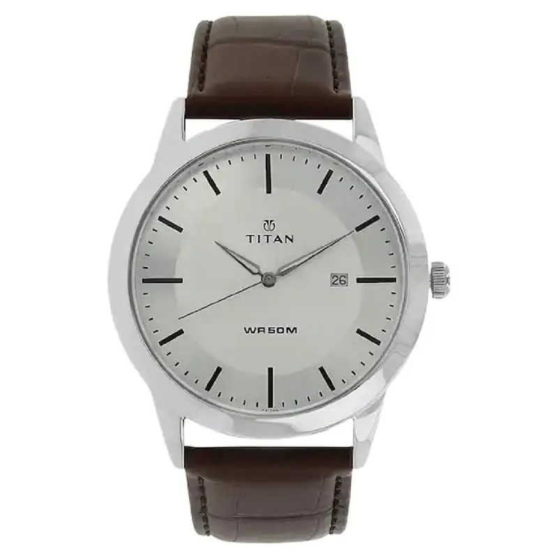 budget-friendly watches with stainless steel case-Classique Brown Leather Strap