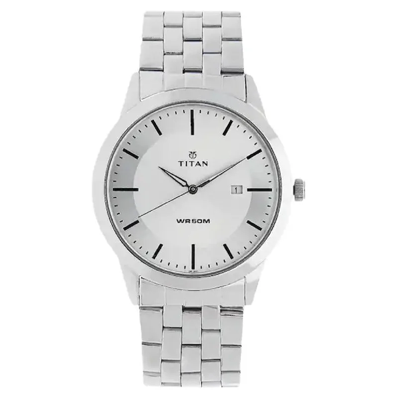 durable watches for construction workers-Classique Neo White Dial Stainless Steel