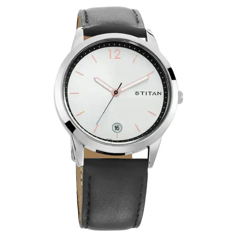 high-tech fitness watches with body composition analysis-Workwear Silver Dial Leather