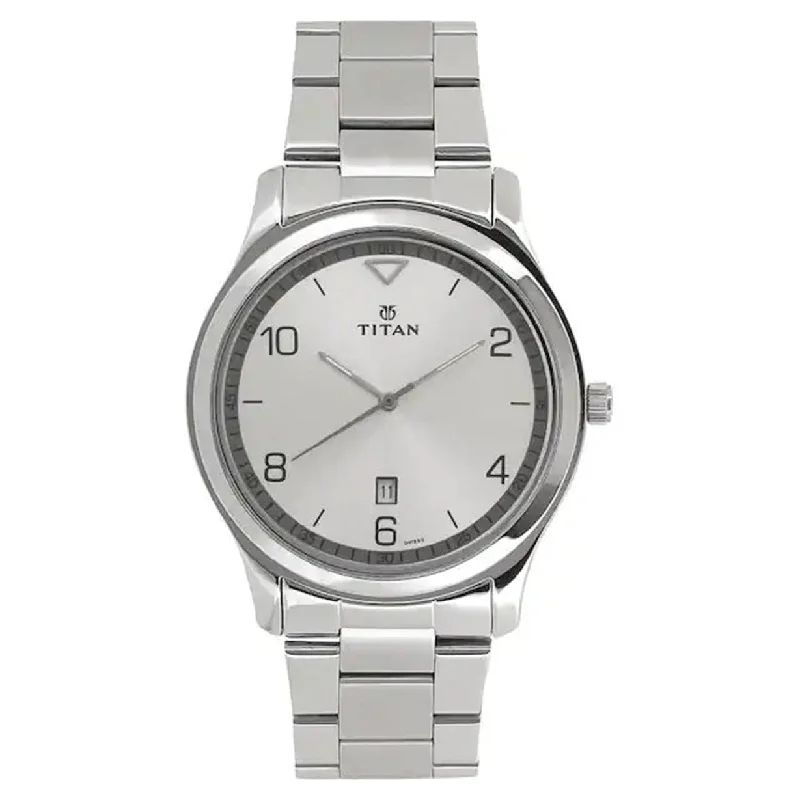 watches with leather straps for casual wear-Workwear White Dial Stainless Steel